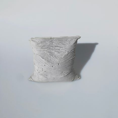 Concrete bag sculpture | Lauren Maria Hill